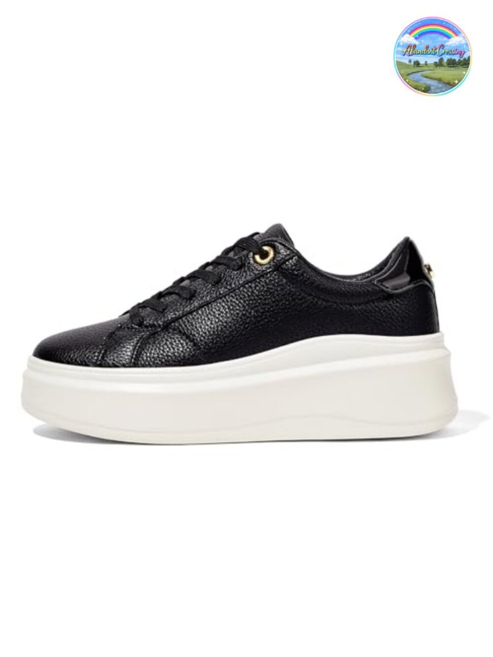 Platform Fashion Sneakers Faux Leather Thick Sole Classic Lace-Up